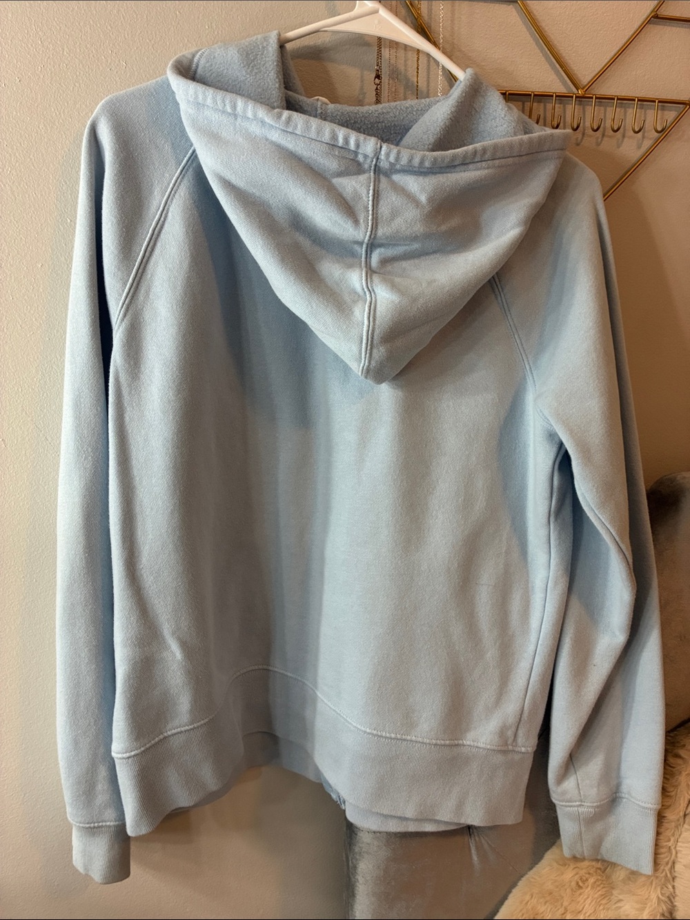 GAP Pale Blue Zip-Up Hoodie with Embroidered Logo - Picture 2 of 2
